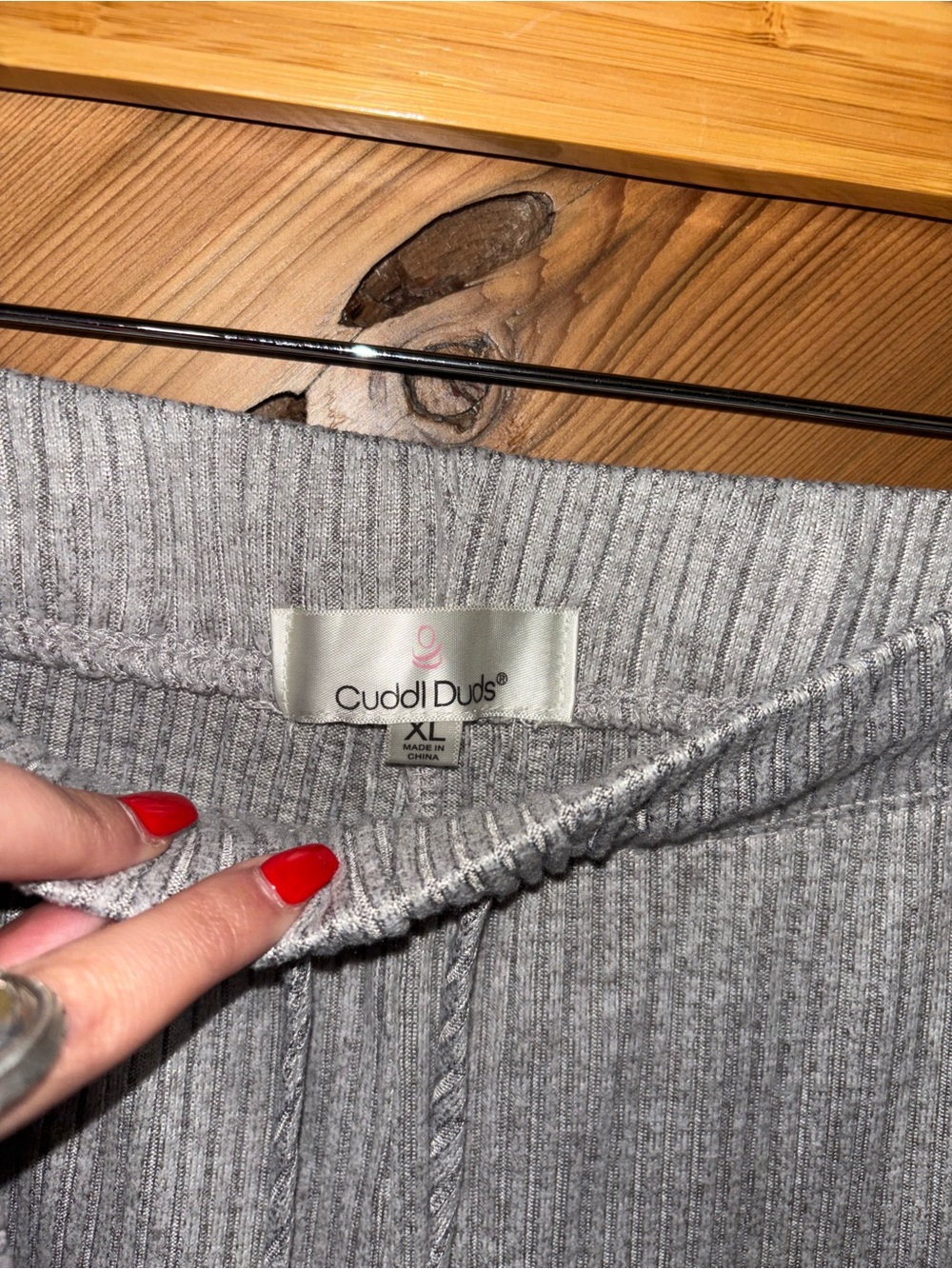 Cuddl Duds Light Gray Ribbed Lounge Cardigan & Joggers Set - Picture 3 of 6